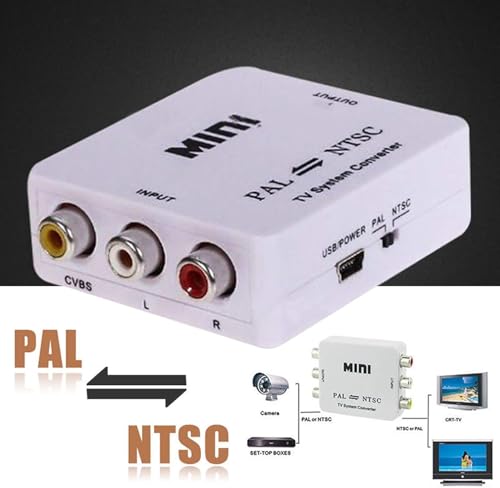 Image of PAL /NTSC /SECAM to PAL /NTSC Mini Bi-Directional TV System Converter Switcher for DVD, VCD Players, Video Cameras, VCRs, DVR, PS2, PS3, Xbox Game Consoles, TV Satellite Receiver