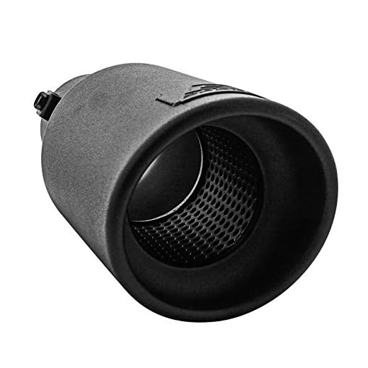 DC Sports EX-1012B Performance Bolt-On Resonated Muffler Slant Tip with Clamps and Adapters for Fitment on Most Cars, Sedans, and Trucks - Matte Black Powdercoat