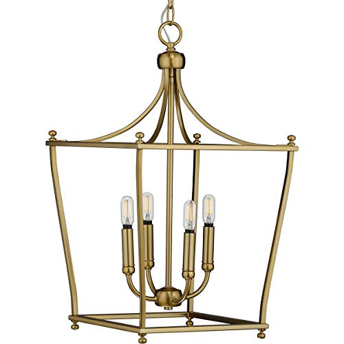 Progress Lighting Parkhurst Collection Brushed Bronze Four-Light Foyer by Progress Lighting - Used condition - US$104.78