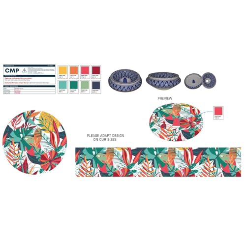 TB1121 Posacenere Floreale in Ceramica XXL Design e Colorato Multicolore Ideale per Interni ed Esterni Facile da Pulire elegante rosso bianco