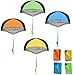 Locisne 12 pezzi (4 colori * 3 pezzi) Set di giocattoli per paracadute da lancio a mano per bambini, Giocattoli da lancio senza grovigli, giocattoli volanti all'aperto per bambini