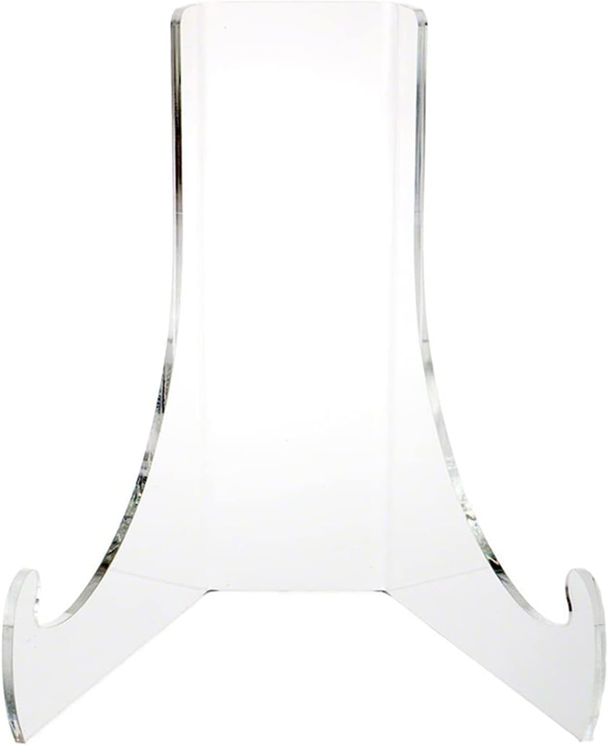 Rzcin Transparent White Small Artwork Display Stand Clear Acrylic Plate Stable Countertop Multi-Functional Holder For Tea Bricks Books Magazines Easels Display Stands