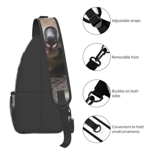 Mochila deportiva tipo cross chest negra miniatura 5