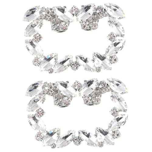 Bijou de chaussure en métal et cristal brillant pour escarpins de cérémonie
