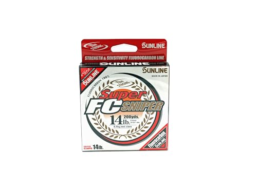 Sunline Super FC Sniper Fluorocarbon Fishing Line (Natural Clear, 14-Pounds/200-Yards)
