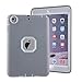 iPad Mini Case, iPad Mini1 2 3 Case,MAKEIT 3in 1 Heavy Duty Protection Combo Hybrid Impact Silicone Hard Case Cover for Apple Ipad Mini 1/ 2/ 3 (T-Gray/Light Grey)