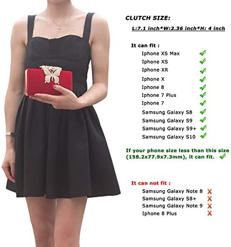 DEXMAY DM womens 20024 Butterfly Velvet Clutch (pack of 1)