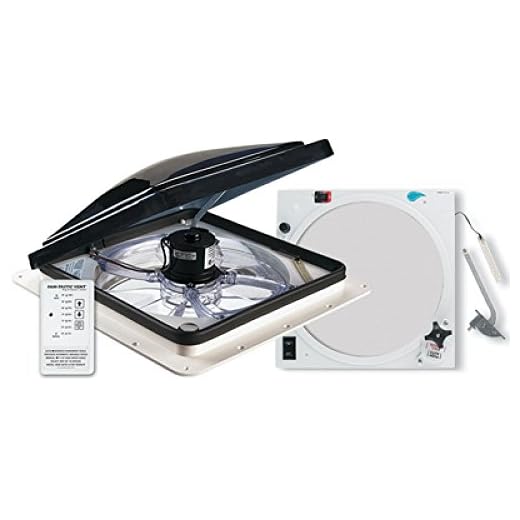 Fan-Tastic Vent 6600R Smoked Vent with Reverse and Rain Sensor Variable Speed with Remote 6600