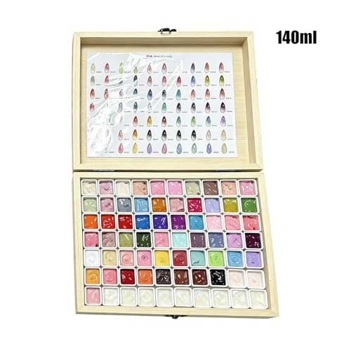 Gel Para Pintar Uñas en paleta de arte para manicura con 70 colores vibrantes 6