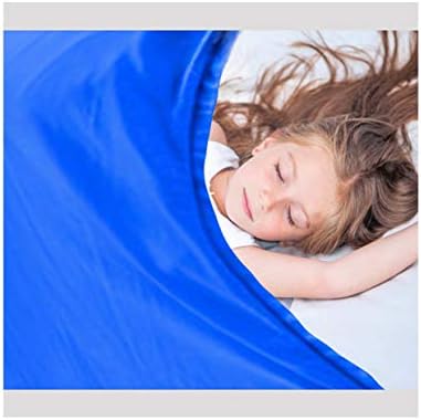 Nappo Sensory Compression Sheet for Kids and Adults-Weighted Blanket Alternative, Cool, Stretchy,Breathable Sheets (54"x60" Royal Blue)