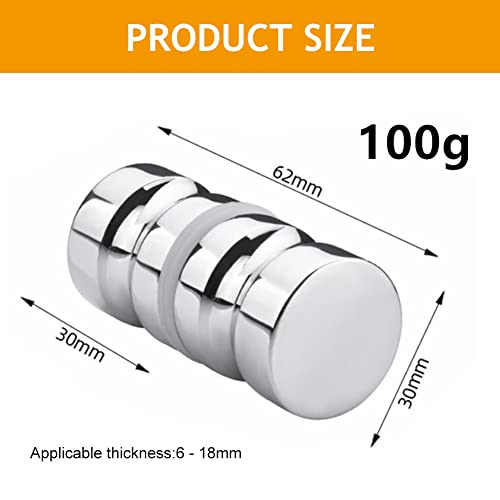 Rakiuty Duschtürknauf,Dusche Tür Doppel Knopf,Duschtürgriffe Beidseitig,Türknopf Duschtürgriff, Dusche Tür Doppel Knopf,Duschtürgriffe,Dusch-Glastürgriffe Badezimmer Duschtürknauf