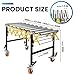 880LBS Adjustable Conveyor Roller, Expandable Stainless Steel Roller Belt with Skate Wheels and Brakes, 23.6
