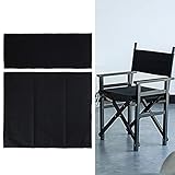 Uxsiya Long Service Life Chair Canvas Ersatz 2 STK. Regiestuhl Leinwand Hochwertige Canvas Möbelzubehör Regiestuhl Canvas Ersatz für den täglichen Gebrauch (Black)
