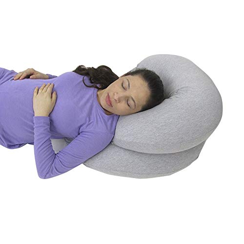 Travesseiro para Gestante BabyKinha Cinza Mescla