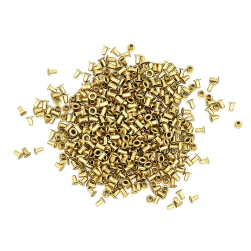 DEARMAMY 1000 Pcs Brass Hive Frame Eyelets for Beekeeping Tools Rust-Resistant Copper Nest Threading Supports Fine Craft Small Eyelets for Brood Box Wire Embedding Beekeeper Supplies in