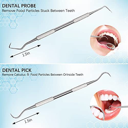 image for Mainahe Dental Tools, 6 Pack Plaque Remover for Teeth Cleaning Oral Ca