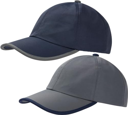 Westberg 2er Set Schirmmütze Herren, Sonnenhut mit UV-Schutz – Kappe Zertifiziert nach UV-Standard 801, 2X Baseball Cap Herren, atmungsaktive Schildkappe, Anthrazit, Weite individuell regulierbar