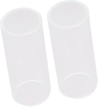 2PCS Glass Guitar Slides Standard Bottleneck Slide Rings for Electric Acoustic Guitar Players Clear Bright Sound Accessories