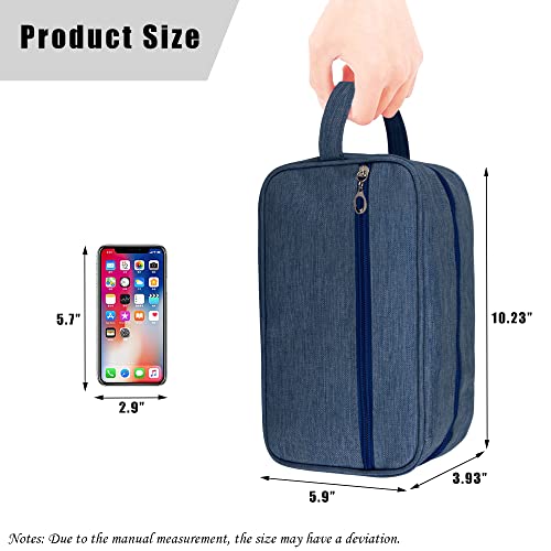 Toiletry Bag, Large Capacity Travel Bag for Toiletries, Waterproof Oxford Fabric Toiletry Organizer for Travel, Business Trips and Daily Use, Travel Essentials for Men or Women (Navy Blue)2