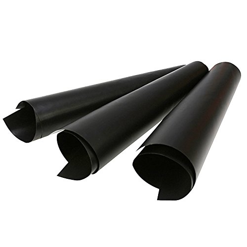 First4spares Rivestimento in Teflon Antiaderente e Resistente per Forno, Perfetto per forni ventilati, Colore Nero, 40 cm x 50 cm, Confezione da 3