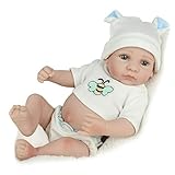 Kaydora Reborn Baby Doll Boy Handmade Newborn Baby Washable Vinyl Full Body, 10 Inch Boy Doll，Perfect Size for Ages 2-5