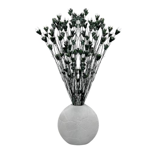 Bundle de 4 Flores Octágono Secas Verde Oscuro miniatura 2