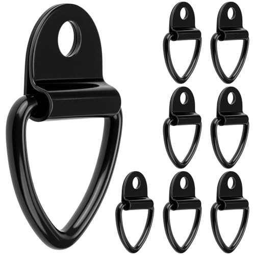 QWORK® 8 Pcs Tie Down Anchor, V Mounting Ring, Securing Lashing Rings, 400 kg Load Capacity for Trucks, Boats, Kayaks