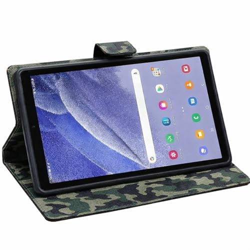 Image of Premium Flip Cover for Samsung Galaxy Tab A7 Lite 8.7 Inch, Leather, Magnetic Stand, Soft TPU Back with PU Leather Front (Army)