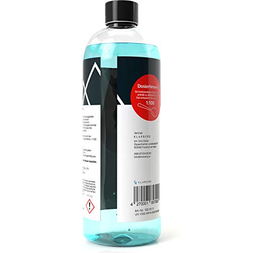 KLARBERG® 1L Ultraschallreiniger Konzentrat I Reinigung von Brillen, Schmuck, Zahnersatz, Uhren im Ultraschallbad I Mit jedem Ultraschallreinigungsgerät nutzbar