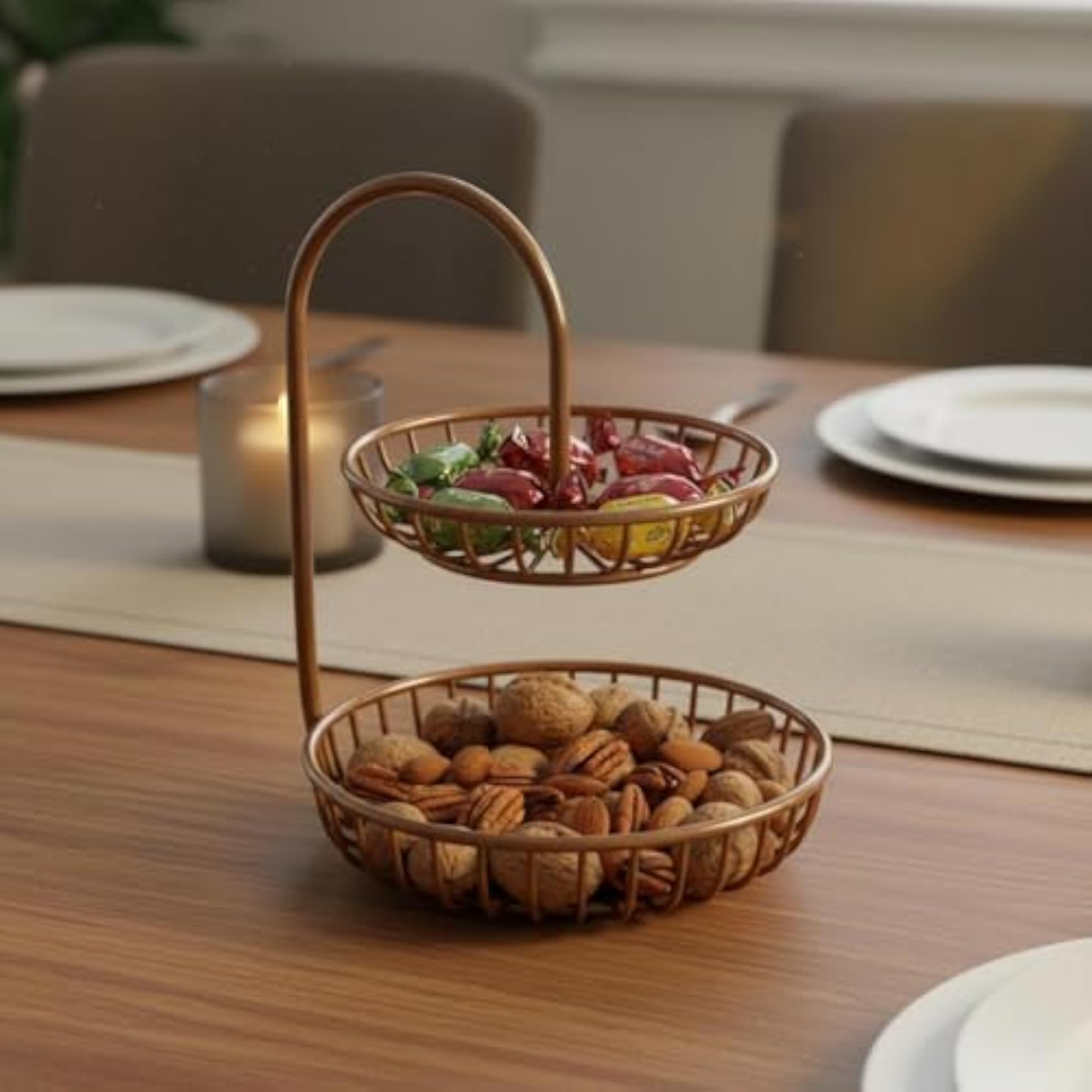 Two Tier Fruit Stand Decorative Look