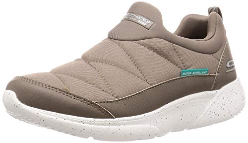 Skechers Women's BOBS Sport Sparrow - Dewy Days Slip On Sneaker, Taupe, 9