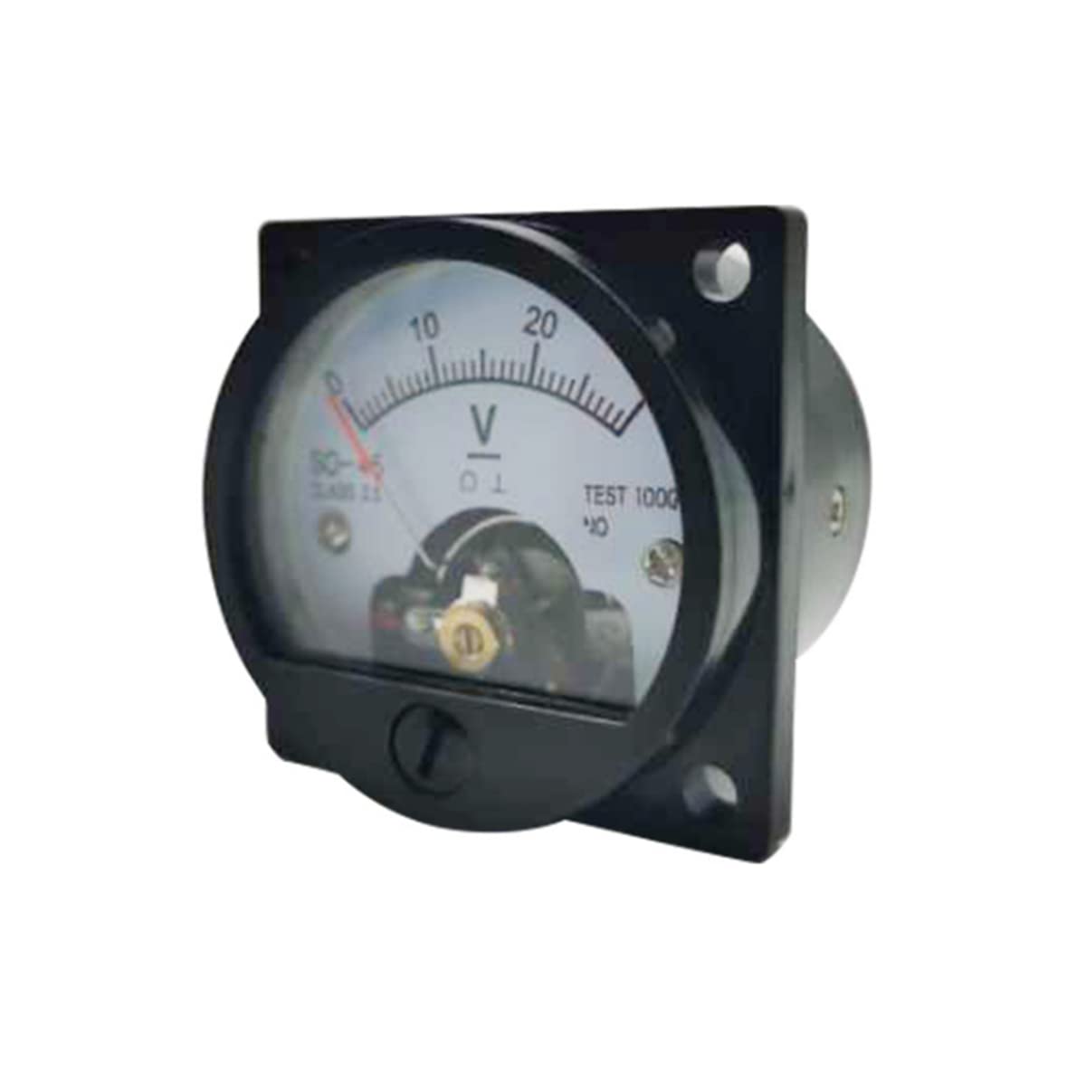 Analog Dial Panel Meter Voltmeter Gauge SO-45 DC 0-3A Round Black