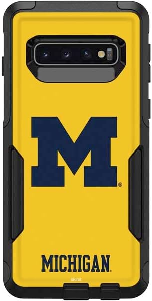 Skinit Decal Skin Compatible with OtterBox Commuter Galaxy S10 - Officially Licensed College Michigan M Logo Yellow Design