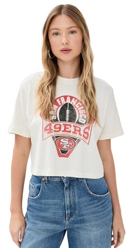 Junk Food Women's 49ers Crew Neck Crop Tee