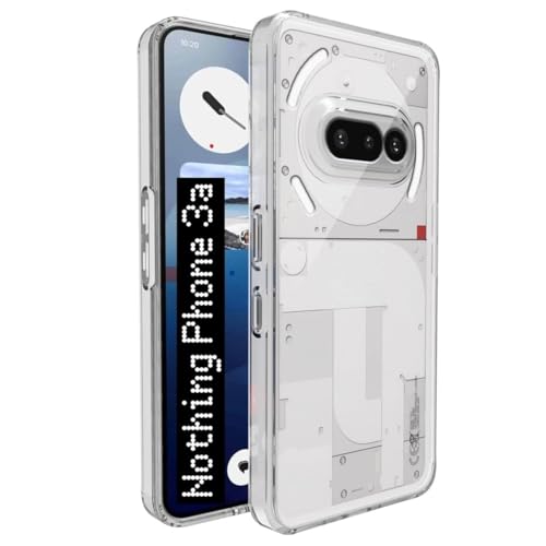 Image of COVERBLACK Flexible Rubber Case Back Cover for Compatible Model with Nothing Phone 3A - Transparent