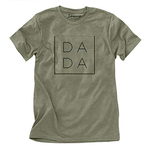 Inkopious DADA T-Shirt - First Time Father's Day Present - Unisex Crewneck Large Olive