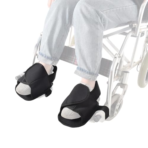 POONGURY Correas de pie antideslizantes fijas, soportes para zapatos para sillas de ruedas, zapatos antideslizantes para sillas de ruedas