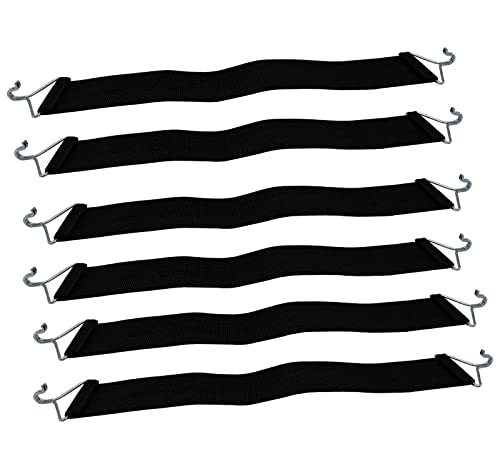 Ostlttyn Zero Gravity Chair Accessories, 6 Pcs Thicken Gravity Chair Belts, Fabric Reinforced Anti-Crack Belt for Lounge Chair Zero Gravity Chair Patio Lawn Recliner Chair, Black