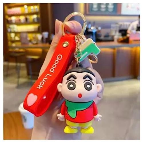 Image of MALKIN Rubber Shinchan Keychain | Keychain | Anime Keychain | Keychain For Girls | Cute Keychains | Keychains For Bike | Shinchan Toy | Shinchan Soft Toy |,Multicolor