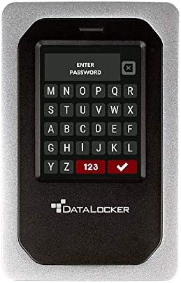 DataLocker DL4 FE 1 TB Portable Hard Drive - External - TAA Compliant - USB 3.2 (Gen 2) Type C - 256-bit Encryption Standard - 3 Year Warranty