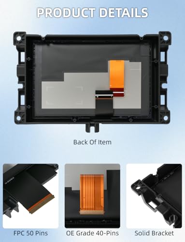 Image of 7 inch Uconnect Touch Screen Replacement with Bracket for Jeep Compass 2017-2020 & Renegade 2018-2020, OEM Fit LCD Digitizer, Replace TDO-WXGA0700K00033-V2 / 00057-V1