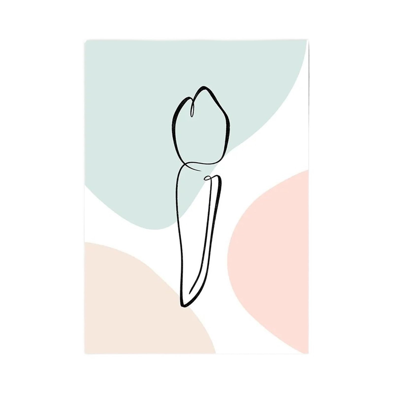 1pc Teeth Abstract Line Oral Health Dentist Wall Art Canvas Painting Nordic Posters And Prints Pictures For Dental Clinic(7,40x60cm)