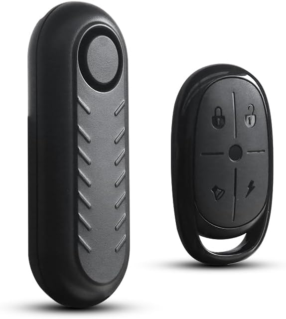 EVERSECU 110dB Loud Anti Theft Vibration Sensor Alarm System with Remote for Electric Bike, Motorcycle, Scooter, Car, Trailer, Golf Cart