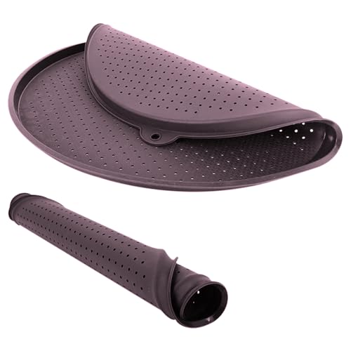 Pizza Crisper - Round Baking Pan with Holes,Nonstick Bakeware, Heat-Resistant Silicone Pizza Plate, Dishwasher Safe