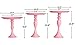 VILAVITA Cake Stands 3-Set Round Cupcake Stands with Simple Design, Dessert Cake Stand, Pink