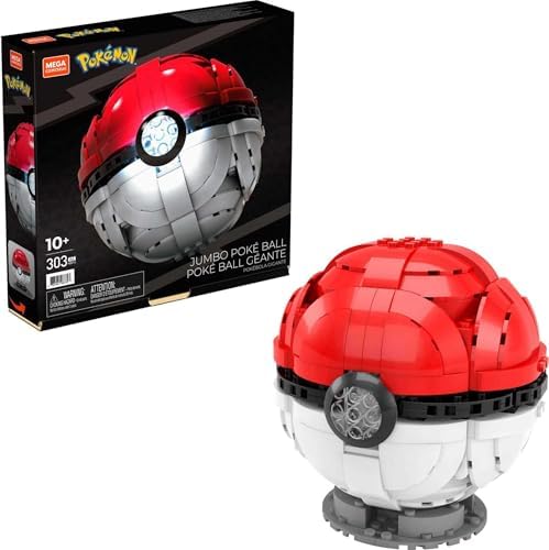 Mega Construx Pokémon Pokébola Jumbo, Mattel, com Luz