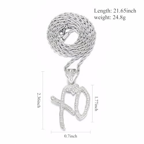 Sparkling XO Necklace for Women XO Pendant Jewelry for Date Party and Special Occasions2
