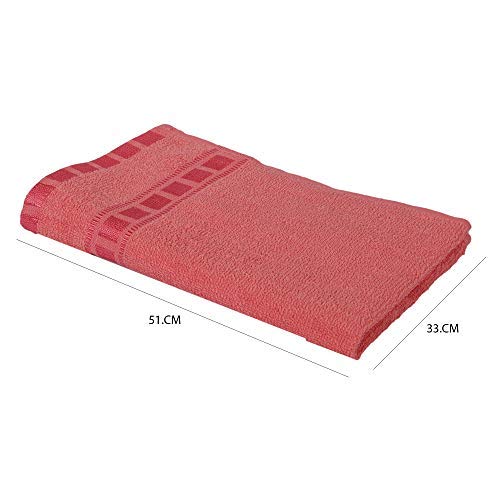 Serviette de bain rose : ensemble de 8 pièces en coton doux ACT-053 - 2