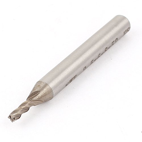 Uxcell Hardware Milling Cutter 2.5Mmx8Mmx52Mm 4 Flutes Hss End Mill Cutting Tool #TOP30