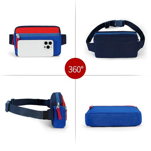 Image of Fanny Pack Birthday Gifts for 7 8 9 10 11 12 13 Year Old Teens Girls Kids, Preppy Cute Trendy Stuff Colorblock Crossbody Bag Adjustable Belt Bags, Dorm Travel Essentials for Girl Fashion